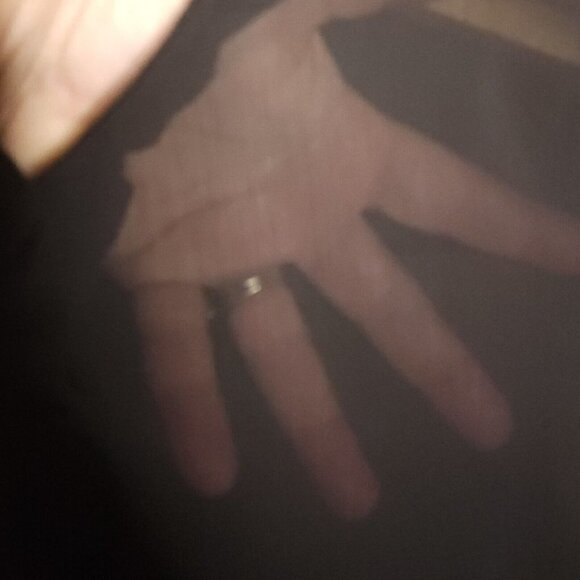 H&M Black Sheer Ruffle Neck Blouse 8 - Picture 5 of 7